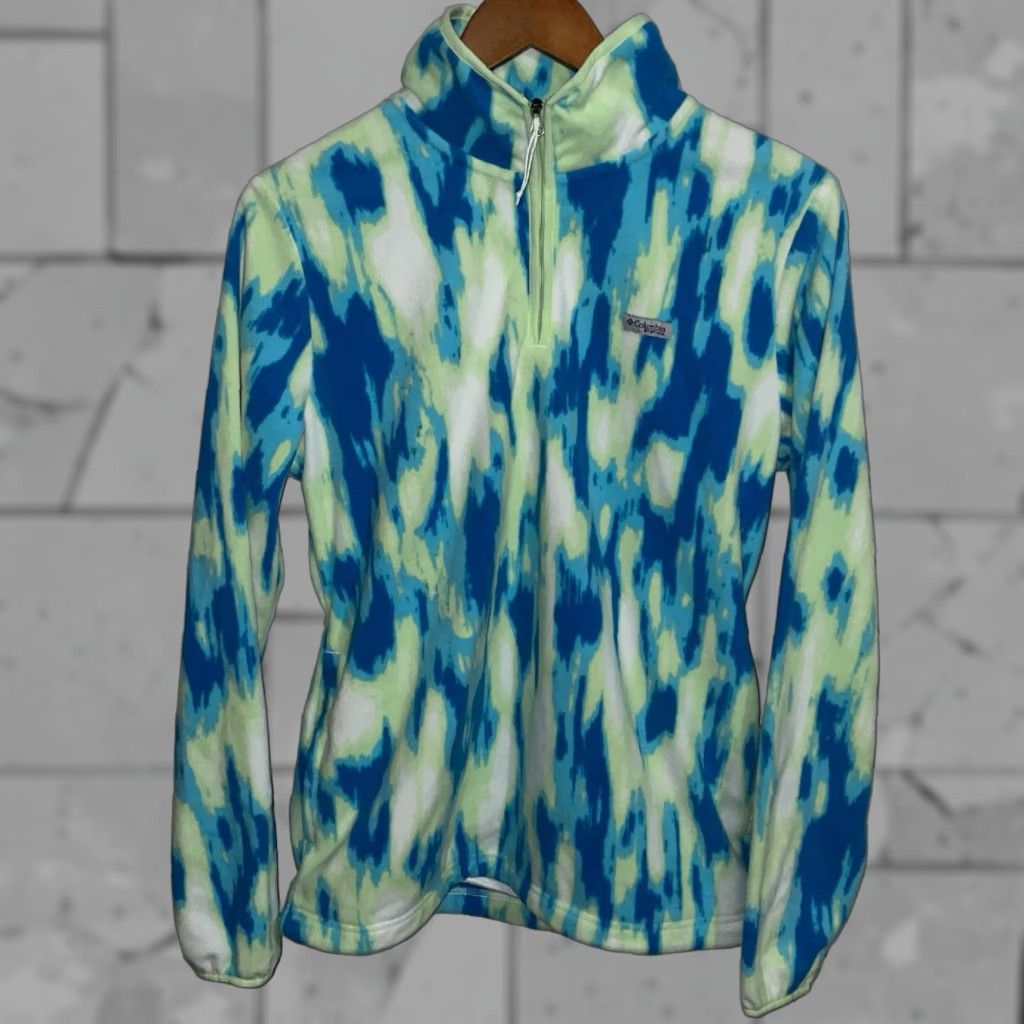 Vintage Columbia Jacket Womens Size M Blue Half-Zip PFG Pullover Polyester Outdoor Basic Further? Size M / US 6-8 / IT 42-44 - 1 Thumbnail