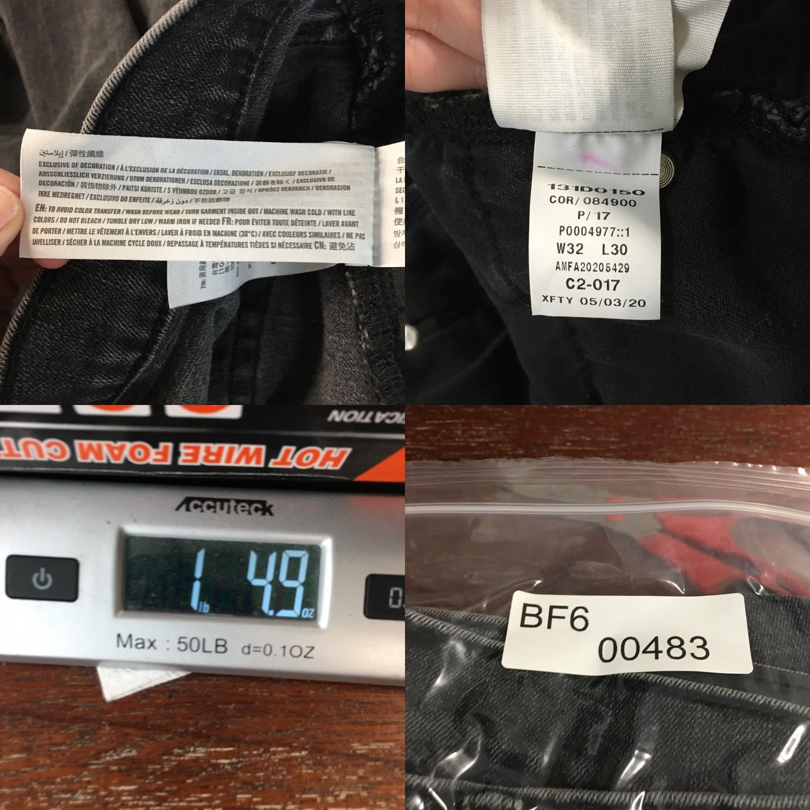 Abercrombie & Fitch Nike Abercrombie & Fitch Skinny Jeans Mens 32X30 Black Zip Distressed Jeans Regular 34in Waist 30in Inseam Mens Size US 32 / EU 48 - 11 Thumbnail