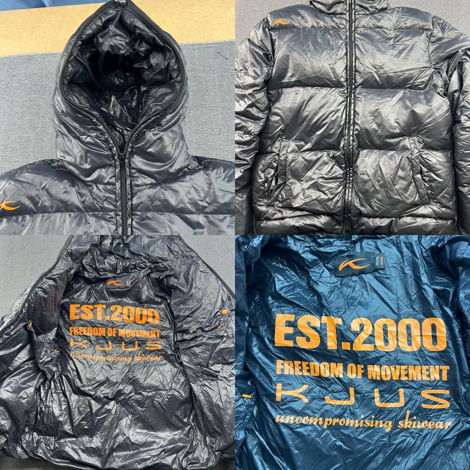 KJUS KJUS Mens Goose Down Jacket Medium Black Hooded Puffer Full Zip Regular Fit US50 Size 50 jacket Size US M / EU 48-50 / 2 - 8 Thumbnail