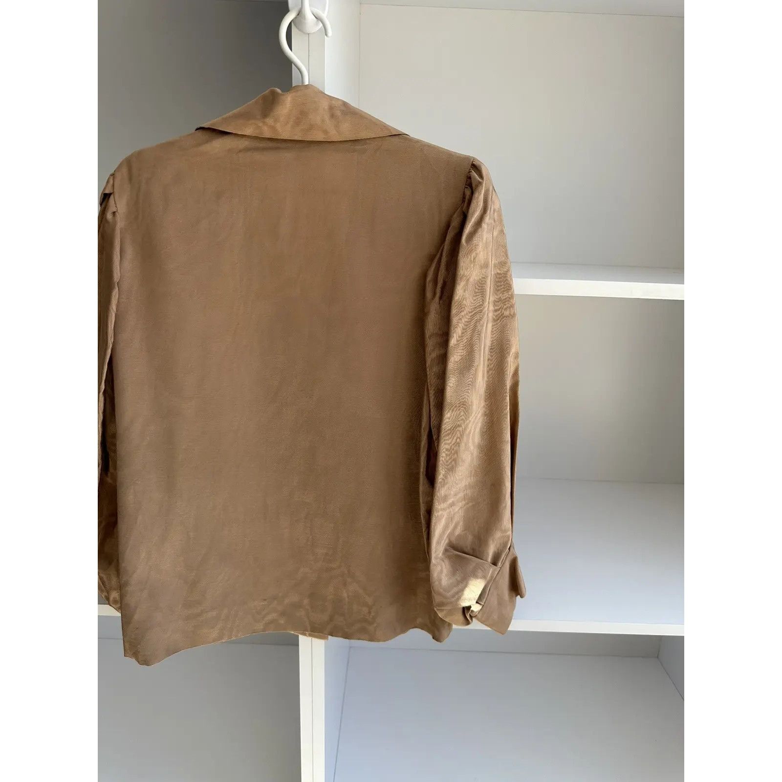 Saint Laurent Paris Vintage Saint Laurent Paris Rive Gauche Satin Blazer 80s Size L / US 10 / IT 46 - 12 Thumbnail