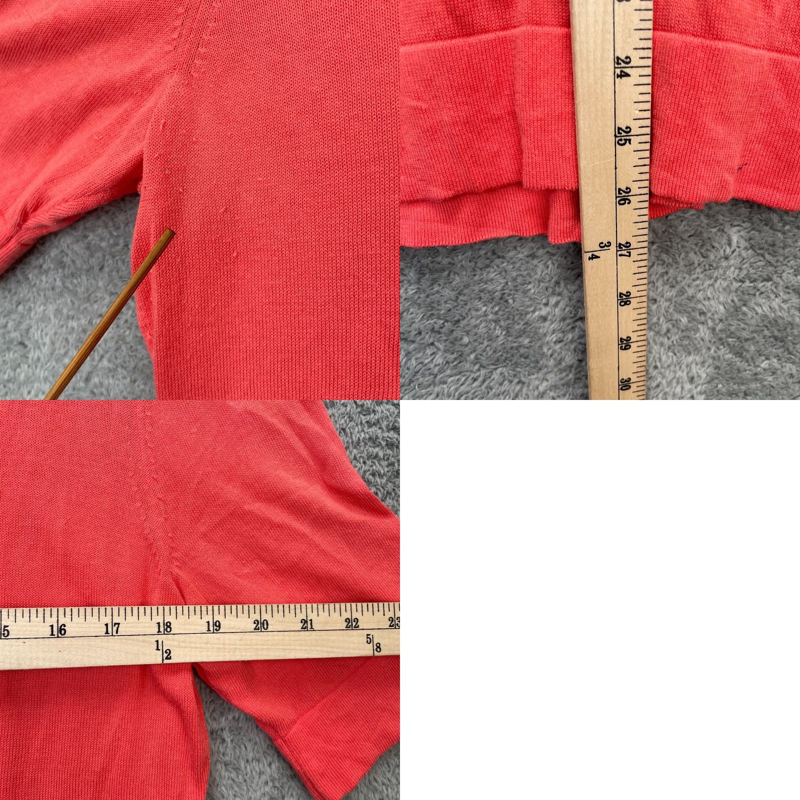 Pinko Lafayette 148 New York Sweater Cardigan Womens XL Pink Button Front Knit Crew Neck Casual Womens XL Pink Cardigan Size XL / US 12-14 / IT 48-50 - 8 Thumbnail