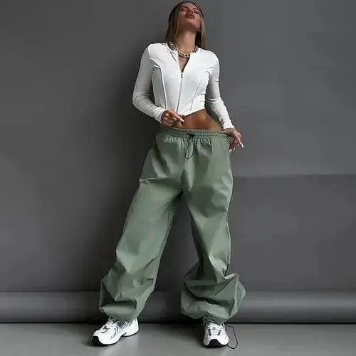 Vintage Women's fashion cargo pants Size 28" / US 6 / IT 42 - 2 Thumbnail