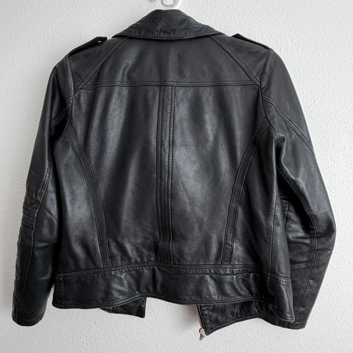 Guess GUESS 100% Genuine Leather Moto Jacket Women’s Medium Black Size US M / EU 48-50 / 2 - 3 Thumbnail