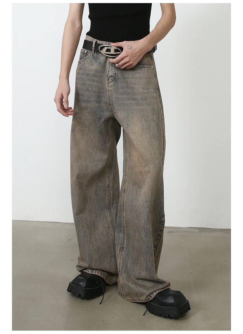 Japanese Brand × Jean American style washed distressed vintage men's loose jeans Size US 32 / EU 48 - 1 Thumbnail