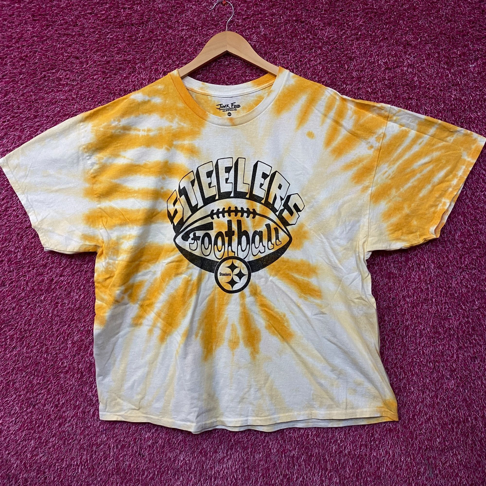 Junk Food Junk Food Pittsburgh Steelers Football Tie Dye T-Shirt 2XL Size US XXL / EU 58 / 5 - 1 Thumbnail