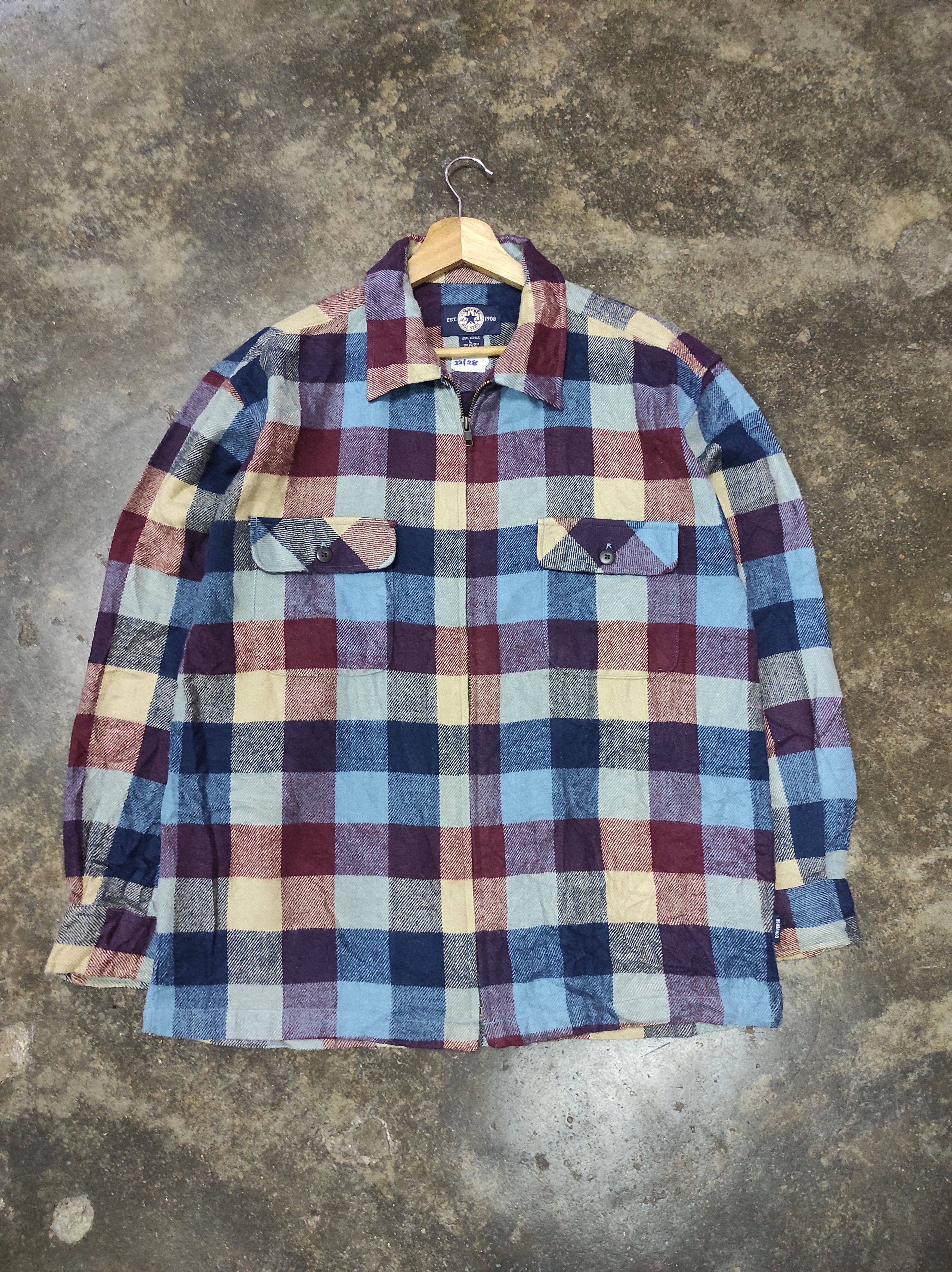 Converse CONVERSE VTG PLAID JACKET WORKERS Size US L / EU 52-54 / 3 - 1 Thumbnail