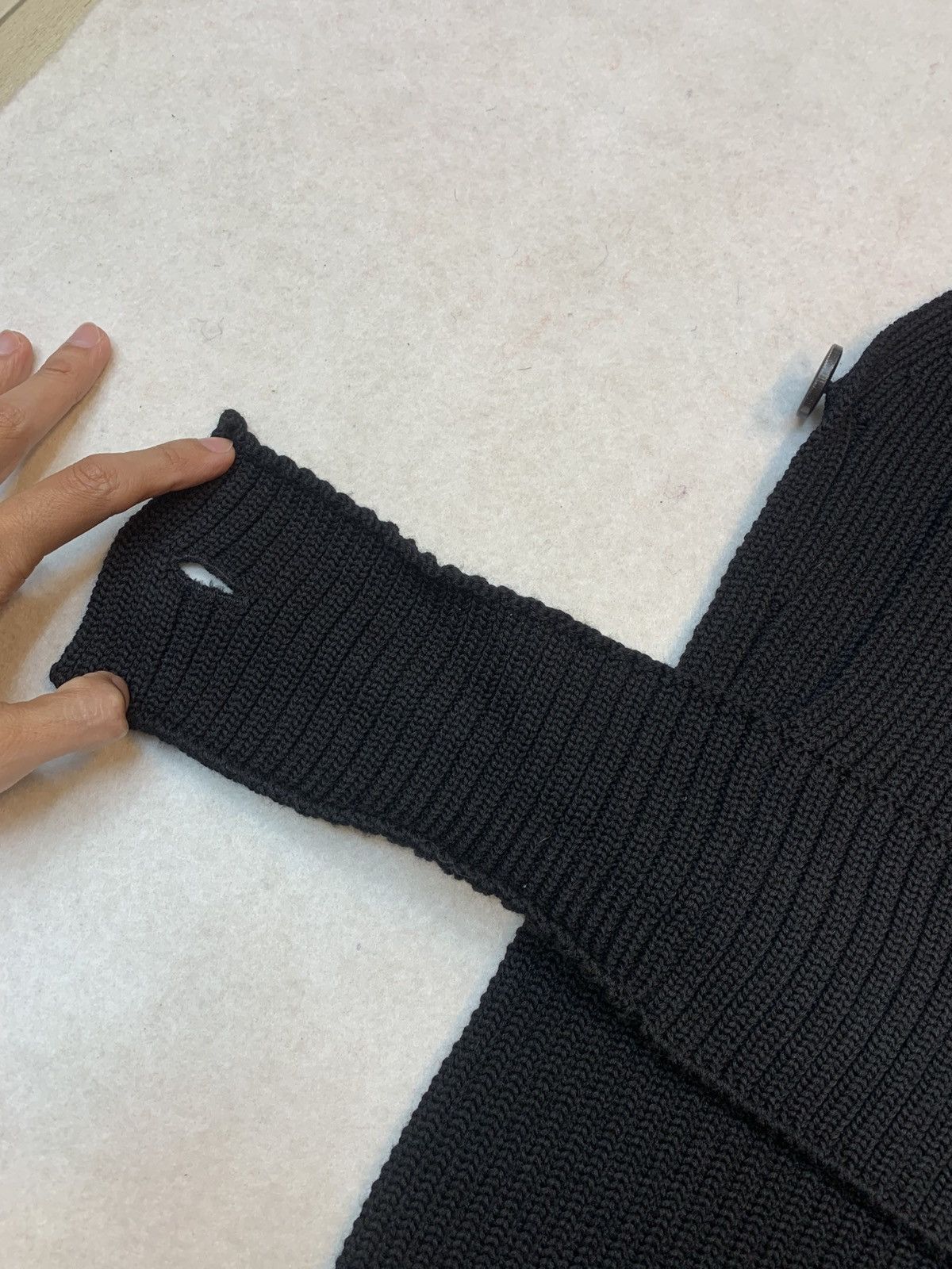 Yohji Yamamoto Yohji Yamamoto Regulation Asymmetrical High Neck Knit Top Size US M / EU 48-50 / 2 - 9 Thumbnail