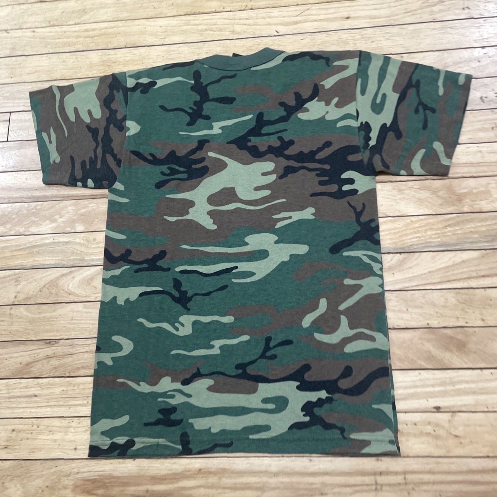 Rothco VINTAGE Rothco Army Surplus Shirt Men S Camouflage Green Army Forest Woodland Made USA Size US S / EU 44-46 / 1 - 2 Thumbnail