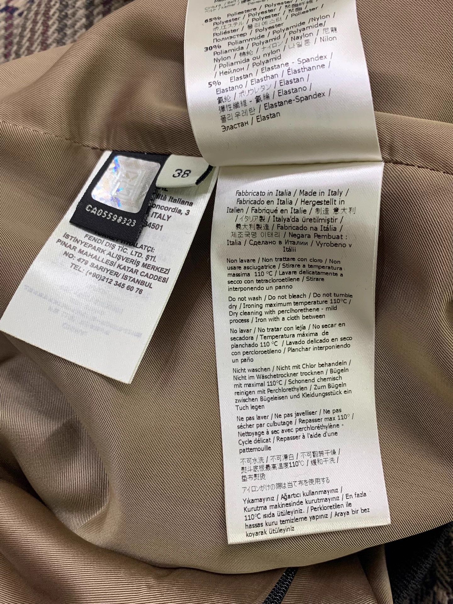 Fendi Fendi High-Waisted Check Skirt 38 New With Tags Size 27" / US 4 / IT 40 - 7 Thumbnail
