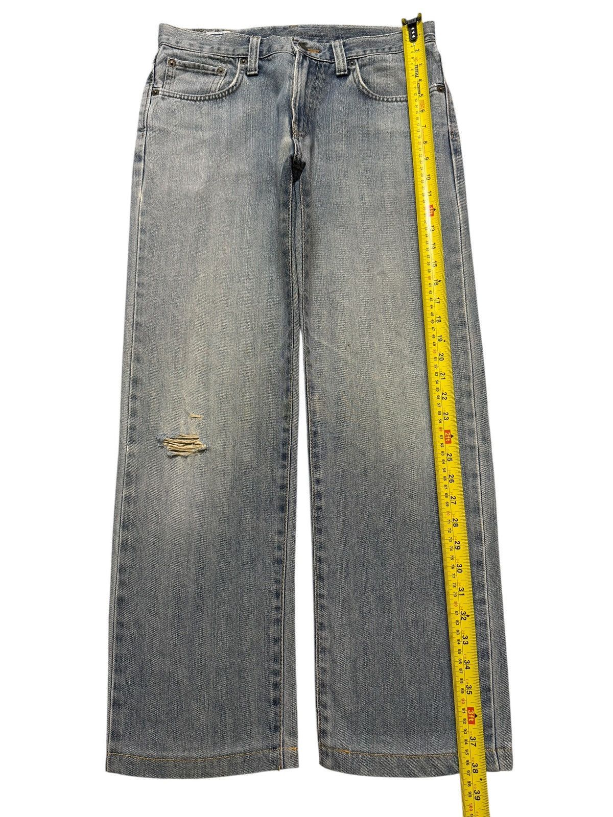Edwin Vintage 90s Edwin 403 Faded Wash Distress Regular Straight Size US 31 - 10 Thumbnail