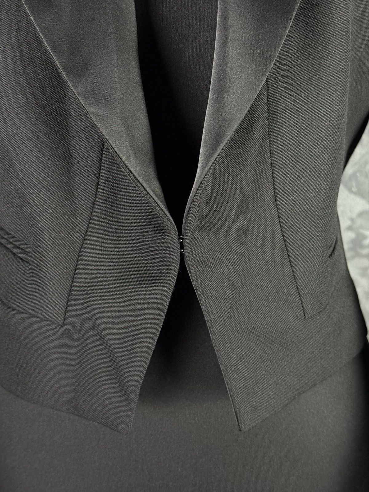 Sandro New Sandro Paris Kama Structural Cropped Black Blazer Jacket Size XS / US 0-2 / IT 36-38 - 5 Thumbnail