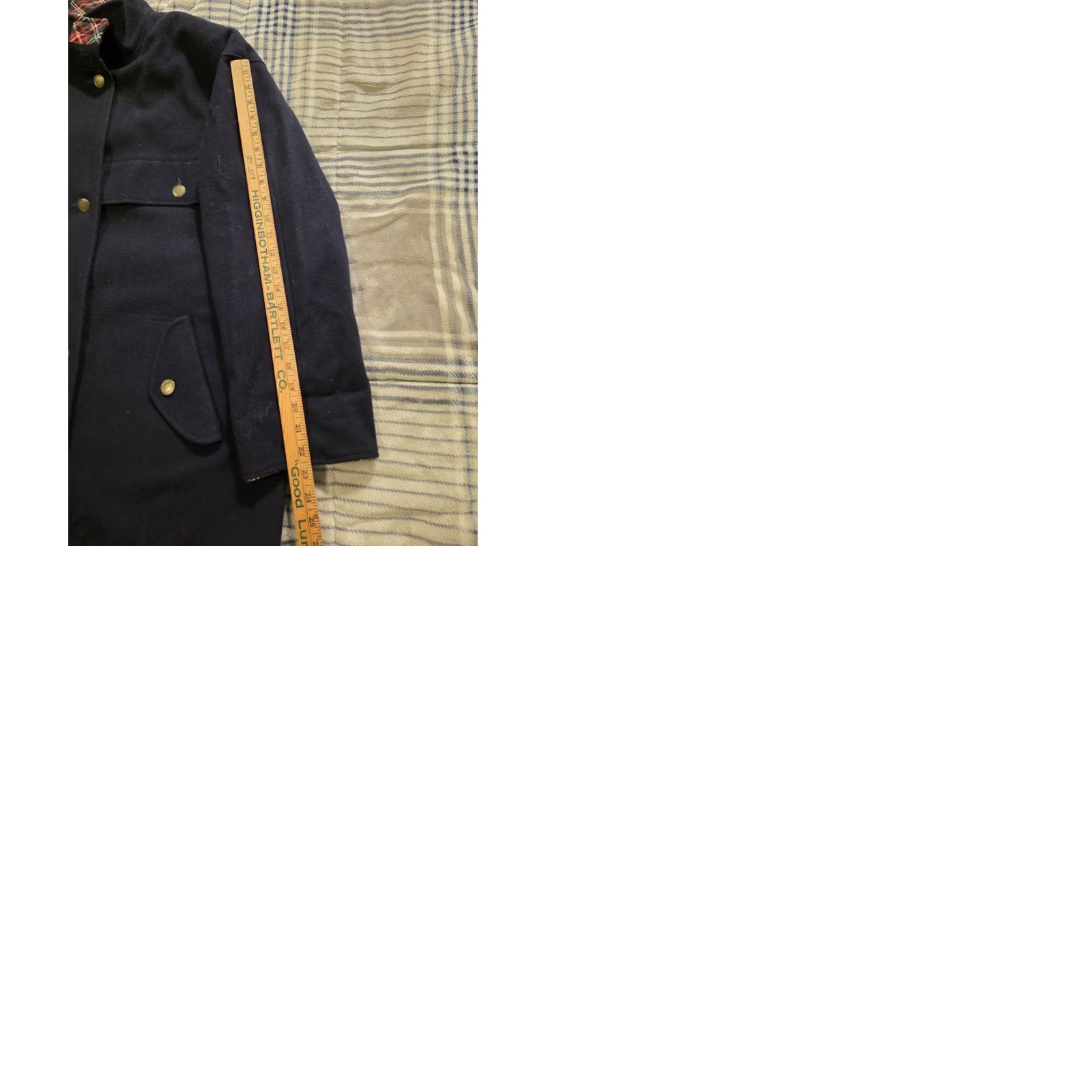 Mackintosh VINTAGE Mackintosh Coat Wool Chore Jacket Navy Blue 16 2XL Womens Wool Lined Button Zip Snap Pockets Travel Workwear 80s 90s Size XXL / US 16-18 / IT 52-54 - 10 Thumbnail