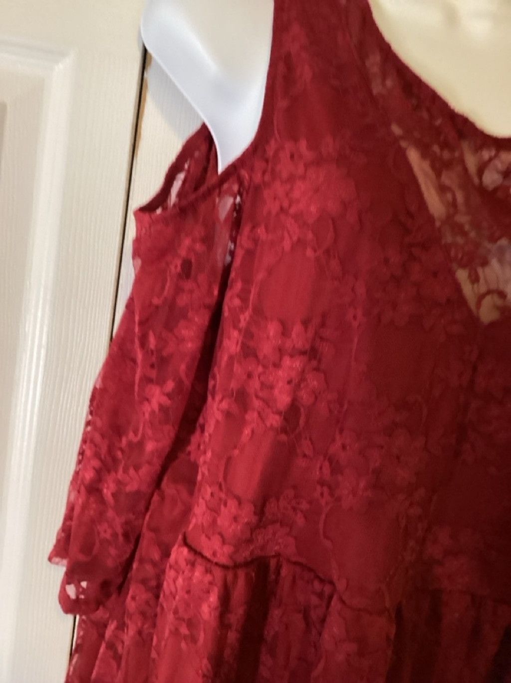 Torrid Torrid Burgundy Dress Size XS / US 0-2 / IT 36-38 - 3 Thumbnail