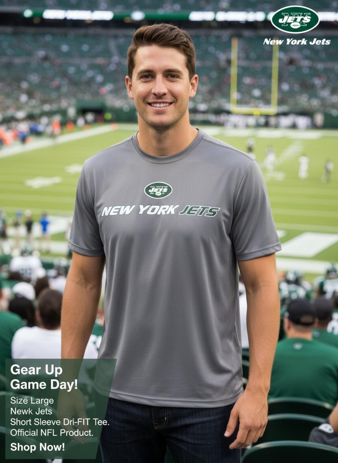 Other New York Jets Men's Dri-FIT Short Sleeve T-Shirt Large Size US L / EU 52-54 / 3 - 1 Thumbnail
