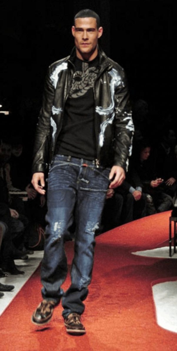 Marithe + Francois Girbaud AW2005 Marithé + François Gurbaud Blue Distressed Washed Denim Jeans Size US 34 / EU 50 - 2 Thumbnail