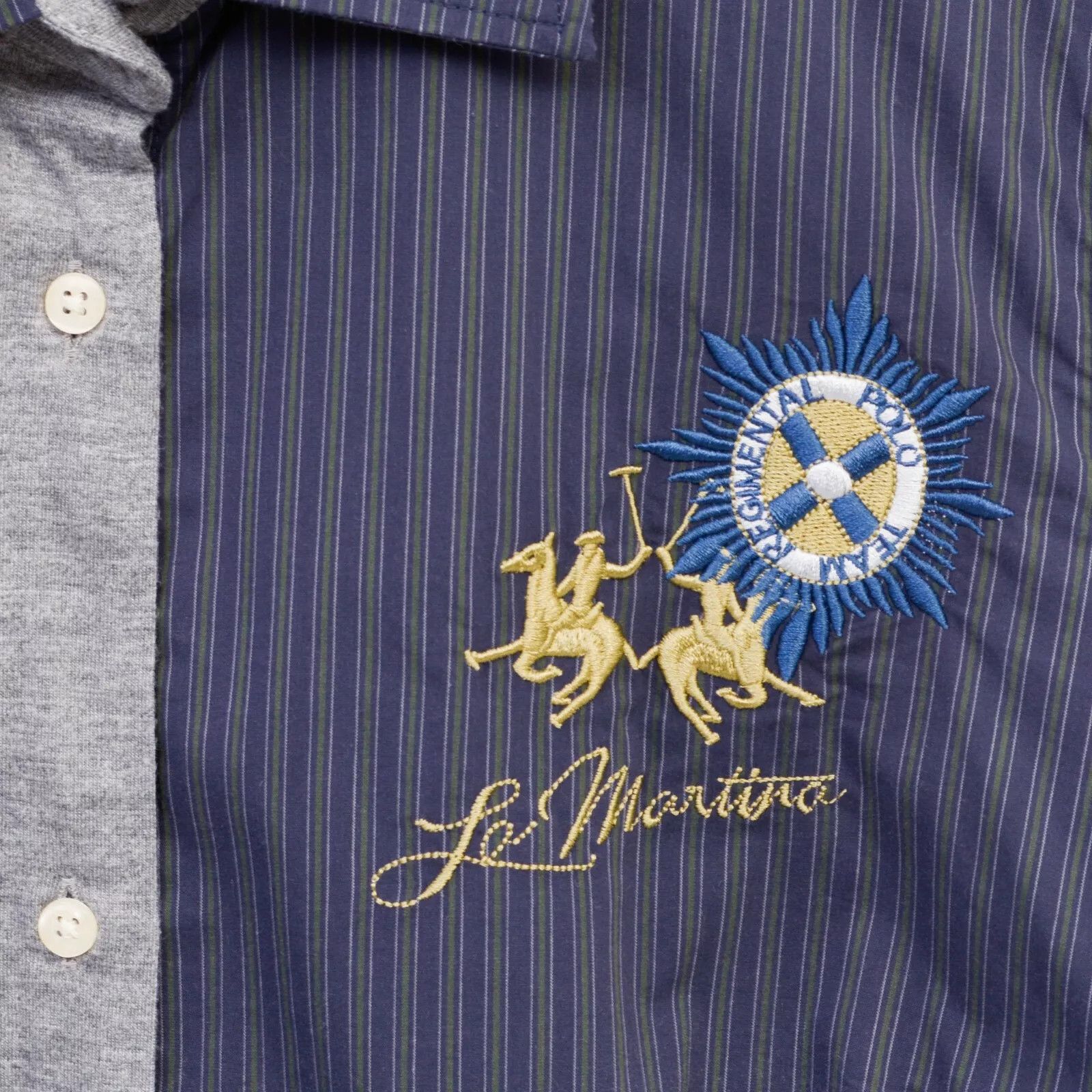 La Martina Women Shirt L Cotton Casual Top EU 44 Formal Striped Button Size L / US 10 / IT 46 - 7 Thumbnail