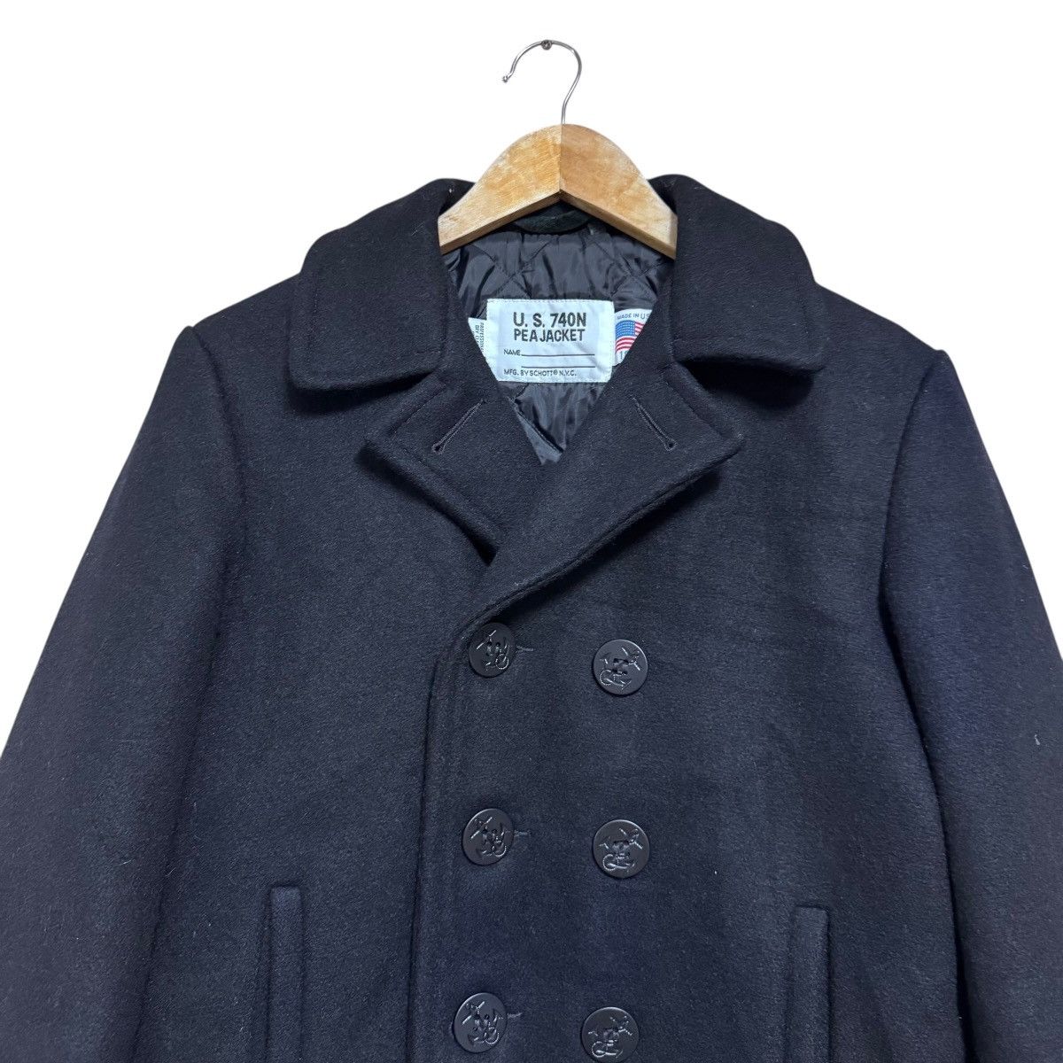 Schott Vintage Schott NYC U.S 740N Pea Jacket Melton Heavyweight Size US M / EU 48-50 / 2 - 4 Thumbnail