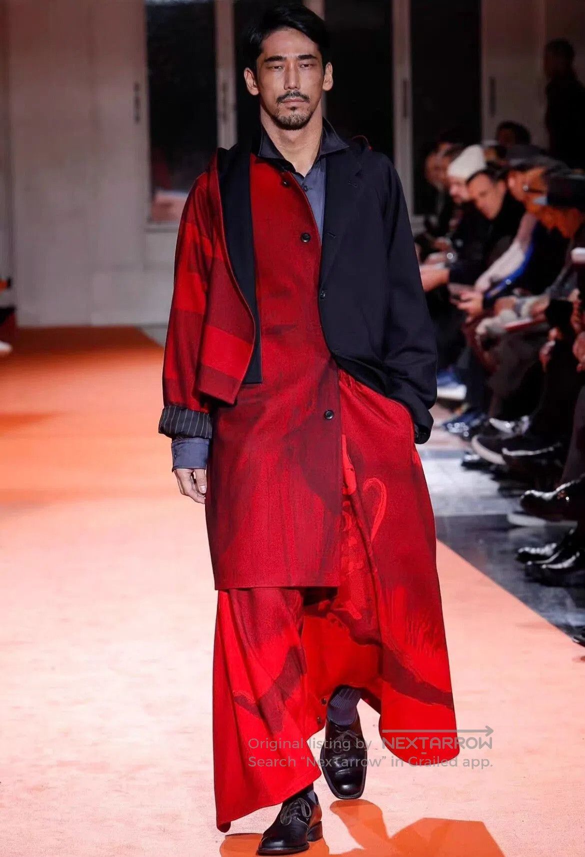 Yohji Yamamoto Yohji Yamamoto Red and Black Coat. Size US S / EU 44-46 / 1 - 4 Thumbnail