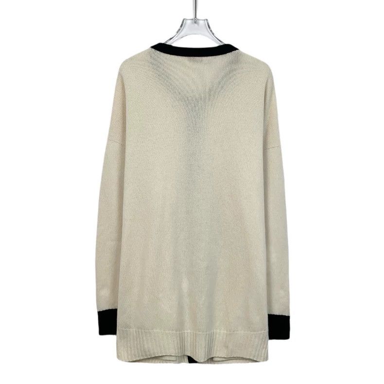 Saint Laurent Paris Saint Laurent Paris Beige round neck long sleeve knit card Size M / US 6-8 / IT 42-44 - 2 Thumbnail