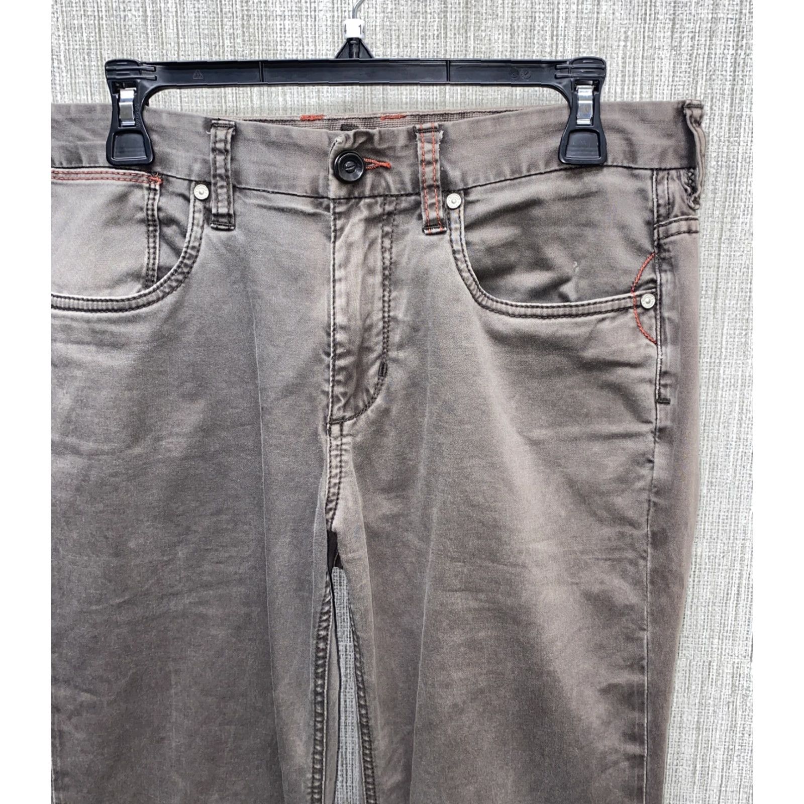 Tommy Bahama Tommy Bahama Mens Pants Casual Gray Cotton 32x32 Regular Flat Front Waist 32 Inseam 32 Authentic solid Size US 32 / EU 48 - 2 Thumbnail