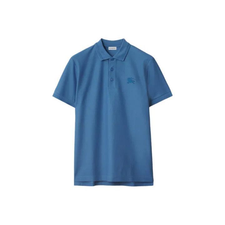 Burberry Burberry Burberry Blue Embroidered Logo Short Sleeve Polo- Size US L / EU 52-54 / 3 - 1 Thumbnail