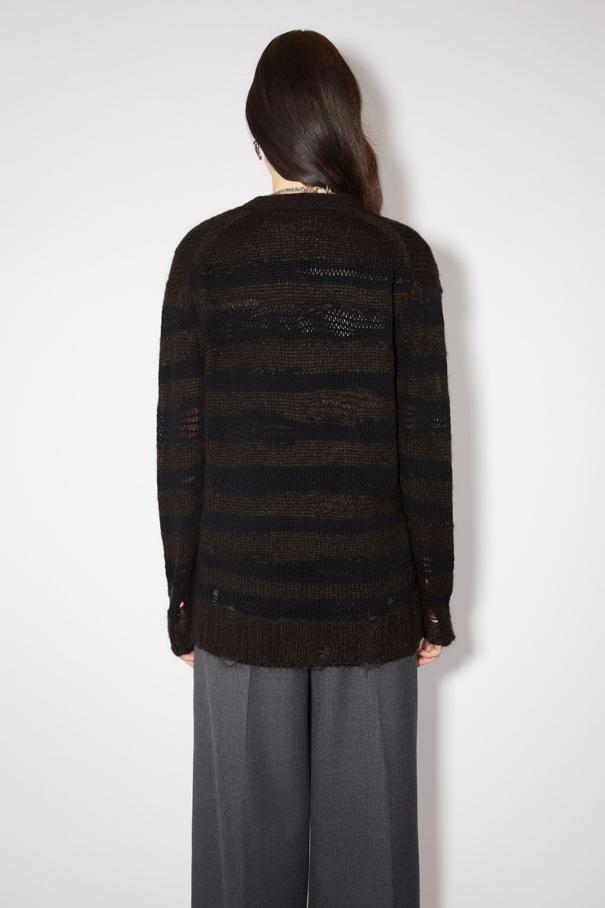 Acne Studios Acne Studios Distressed stripe cardigan Size M / US 6-8 / IT 42-44 - 8 Thumbnail