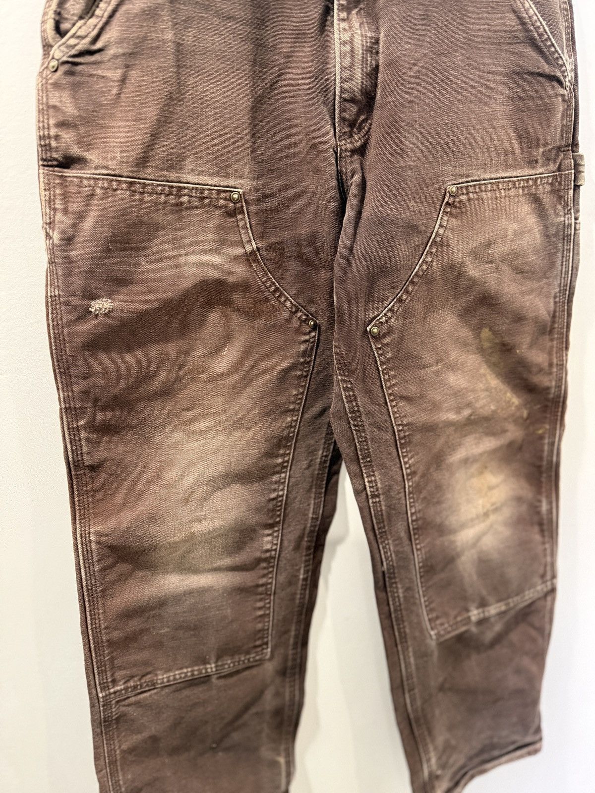 Carhartt Vintage Carhartt B136 Double Knee Work Pants Distressed Size US 31 - 5 Thumbnail