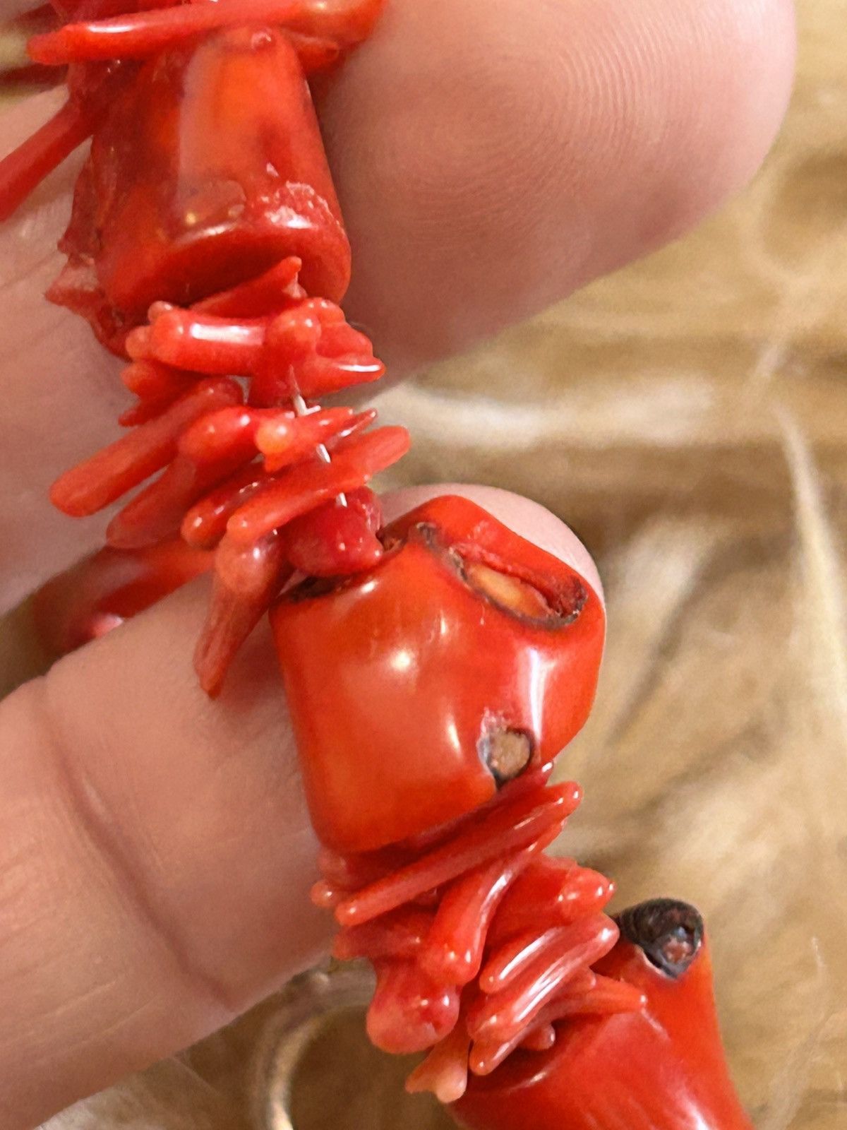 Vintage Vintage genuine rough red coral beaded toggle bracelet Size ONE SIZE - 12 Thumbnail