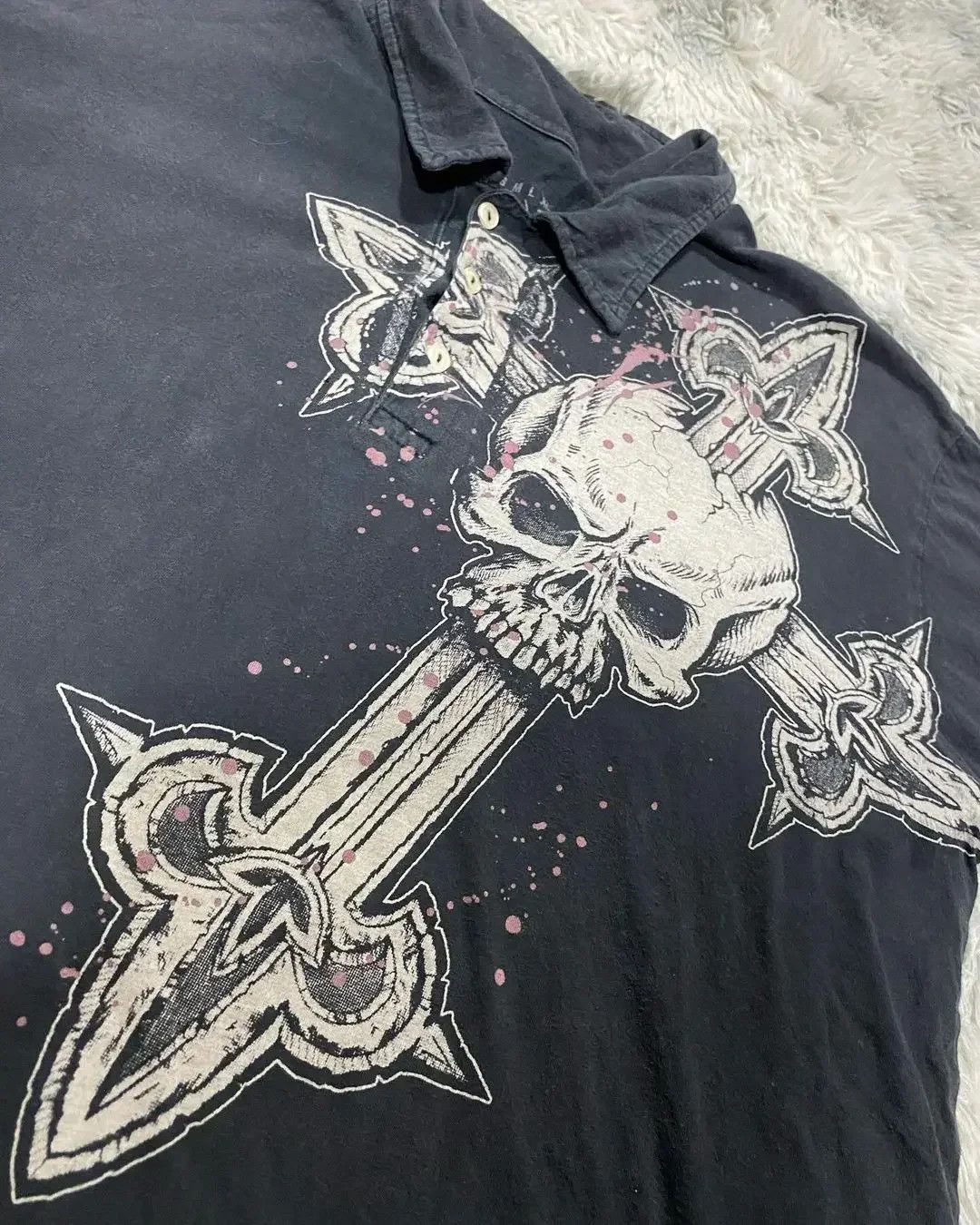 Vintage Skull Cross Tee Size US L / EU 52-54 / 3 - 2 Thumbnail