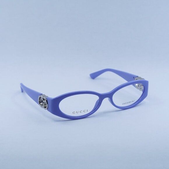 Gucci 🕶️ New Gucci GG1693O 003 Eyeglasses - Violet with Silver Size ONE SIZE - 9 Thumbnail