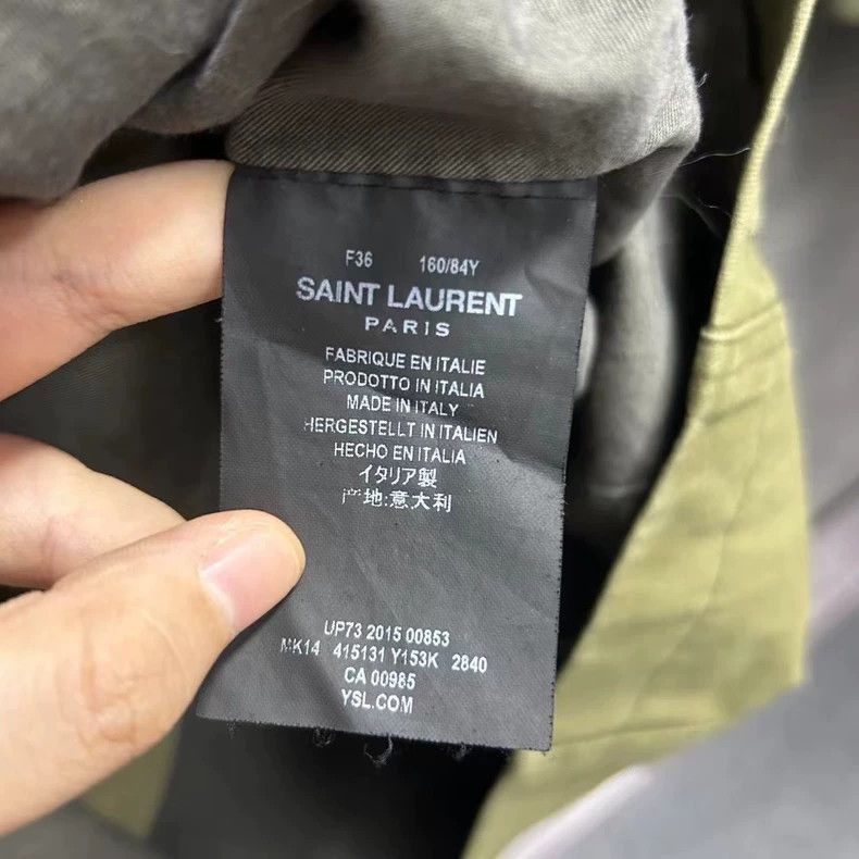 Saint Laurent Paris Classic Green Fringed Cape Jacket-2507 Size US S / EU 44-46 / 1 - 5 Thumbnail