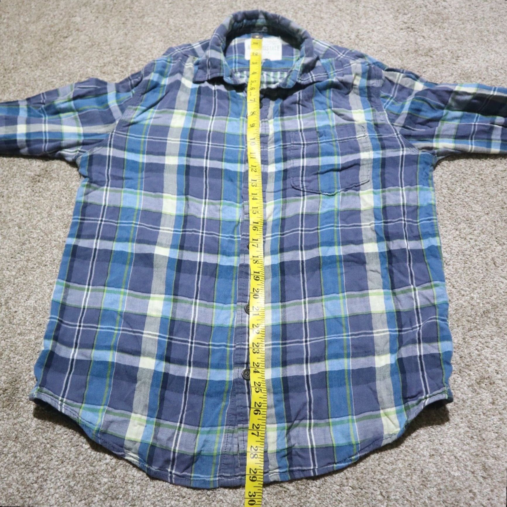 Aeropostale Aeropostale Shirt Plaid Long Sleeve Button-Down, Blue, Size M, Women, Fall Pattern Cotton Size M / US 6-8 / IT 42-44 - 6 Thumbnail