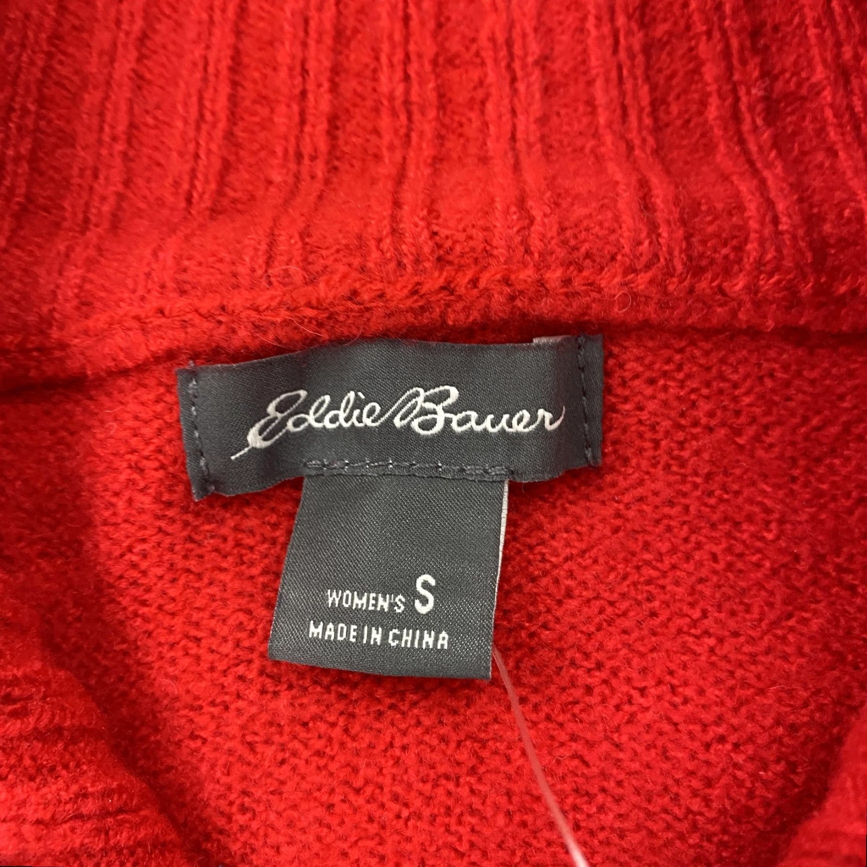 Eddie Bauer Eddie Bauer Sweater Womens Small Red Half Zip Mock Neck Alpine Route Wool Blend Size S / US 4 / IT 40 - 4 Thumbnail