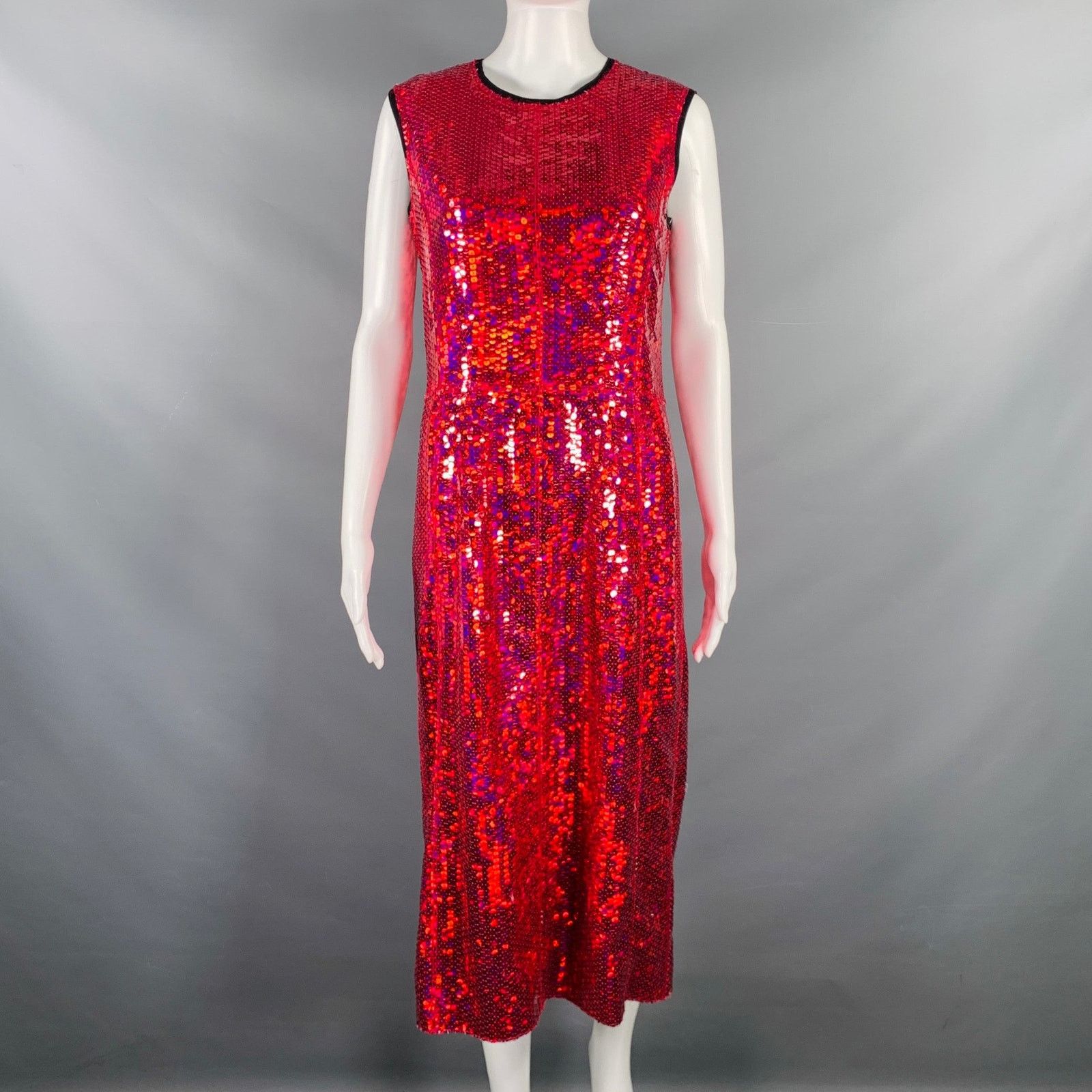 Marc Jacobs MARC JACOBS Size 0 Red Polyester Sequined Shift Dress Size XS / US 0-2 / IT 36-38 - 1 Thumbnail