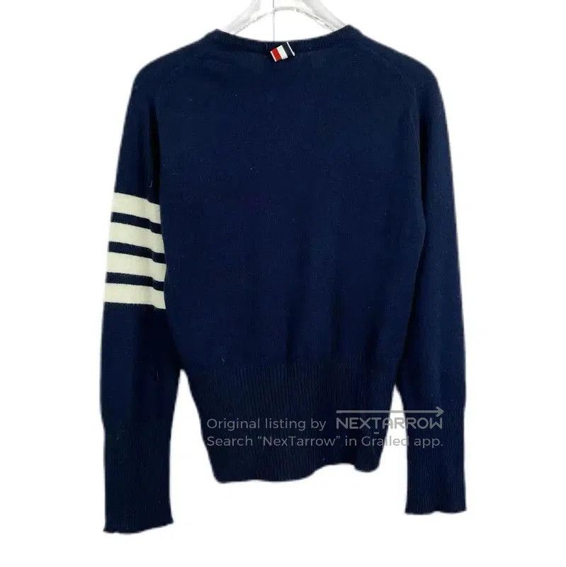 Thom Browne Thom Browne Blue Cashmere Sweater for Women . Size M / US 6-8 / IT 42-44 - 2 Thumbnail