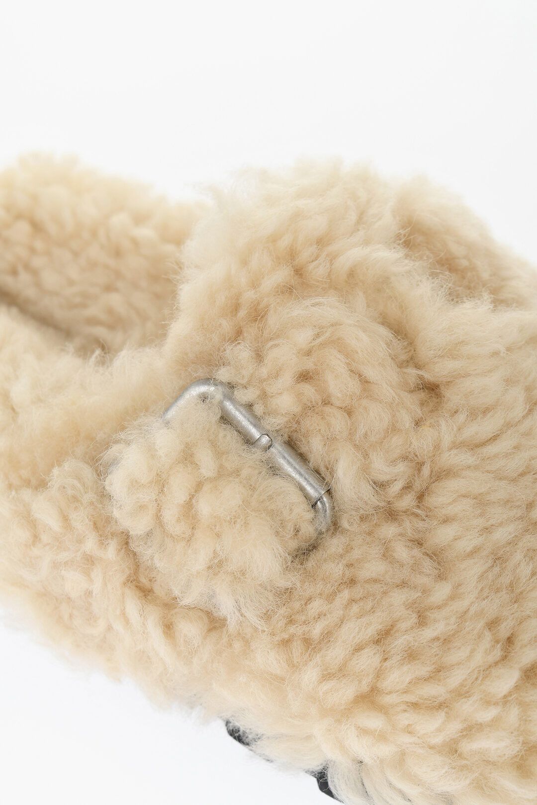 Jil Sander og1mm0625 Buckled Curly Shearling Mules in Beige Size US 9 / EU 42 - 4 Thumbnail