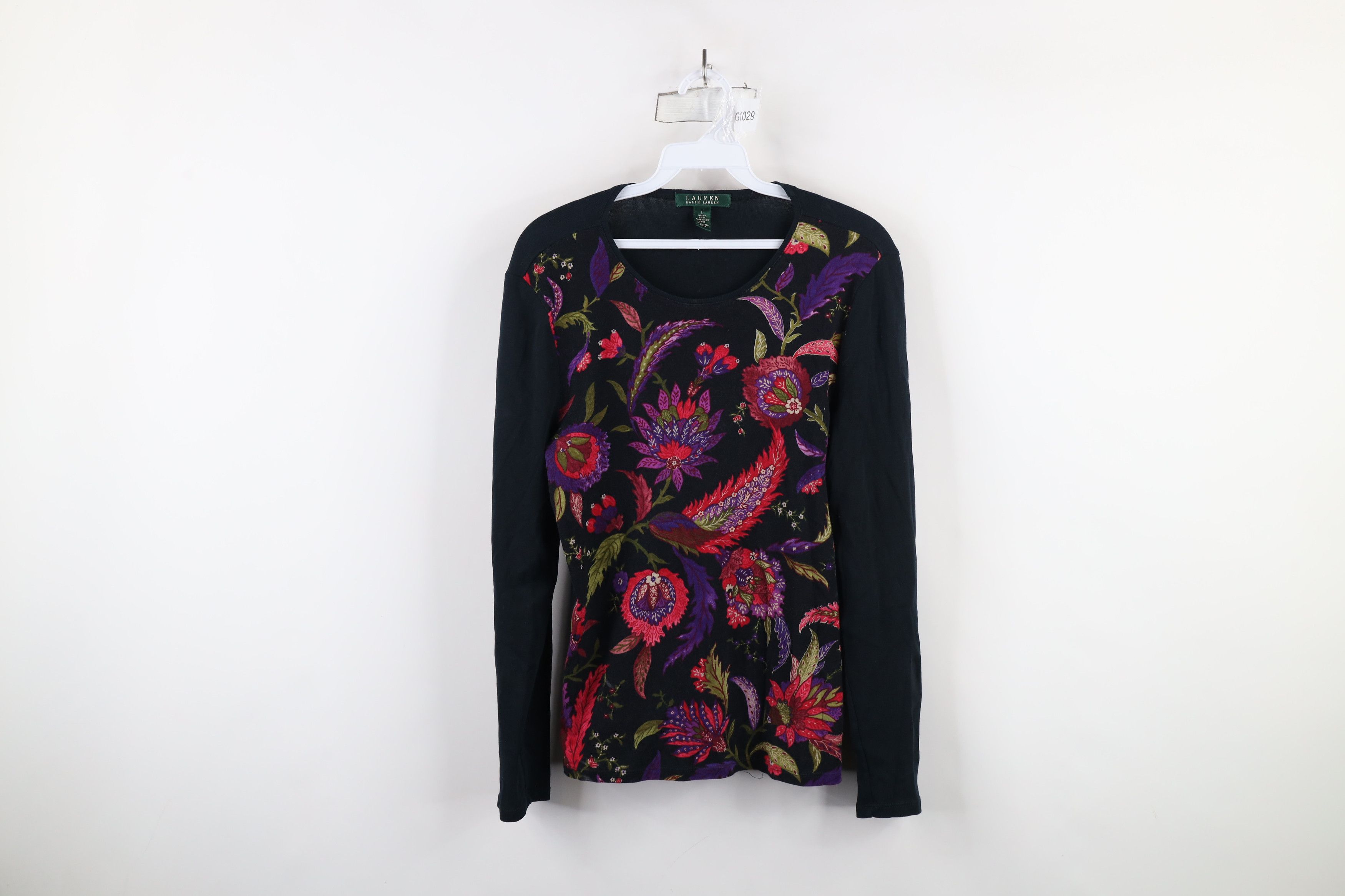 Ralph Lauren × Vintage Vintage 90s Ralph Lauren Cotton Knit Long Sleeve T-Shirt Size L / US 10 / IT 46 - 1 Thumbnail