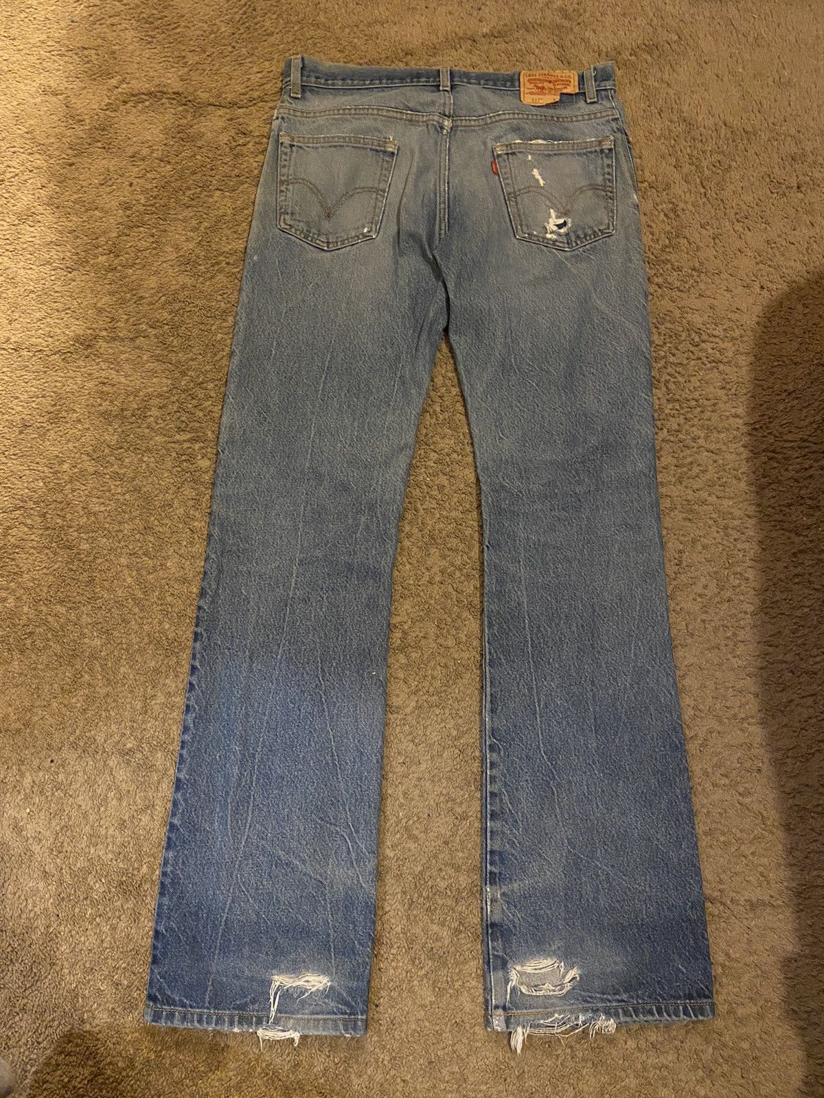 Levi's × Levi's Vintage Clothing Levi’s Ripped Bootcut Denim Jeans Size US 36 / EU 52 - 6 Thumbnail