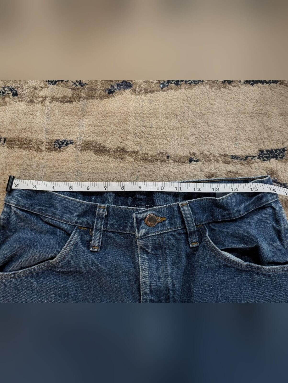 Rustler Vintage Rustler Women's Dark Blue Denim Cutoff Shorts Size 31" - 6 Thumbnail