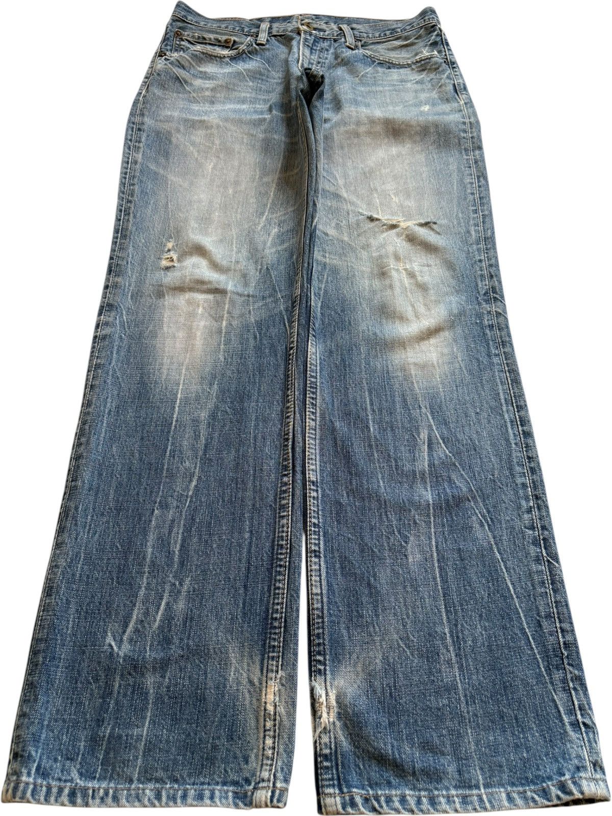 Levi's SALES🔥Vintage 90s Levis 502 Mud Wash Distressed Loose Jeans Size US 32 / EU 48 - 1 Thumbnail