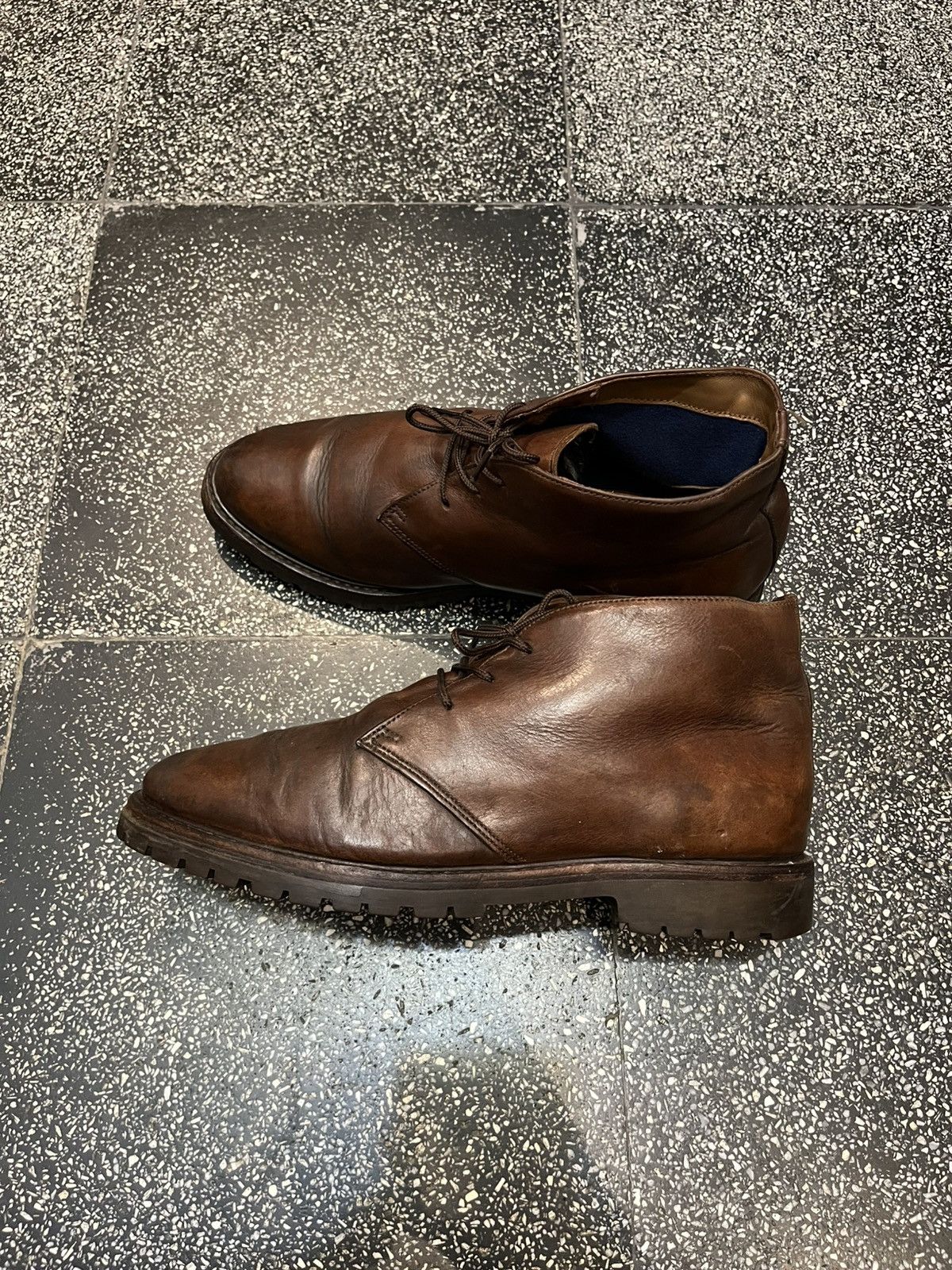 Polo Ralph Lauren Ralph Lauren RRL Army Bex Sole Boots Leather Chuka Brown Size US 8.5 / EU 41-42 - 3 Thumbnail