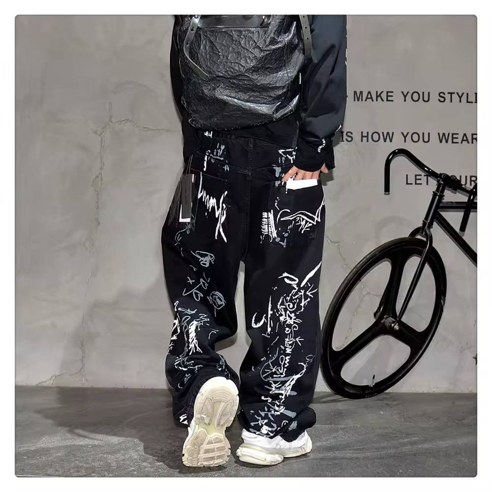 Japanese Brand × Vintage graffiti jeans Size US 34 / EU 50 - 2 Thumbnail