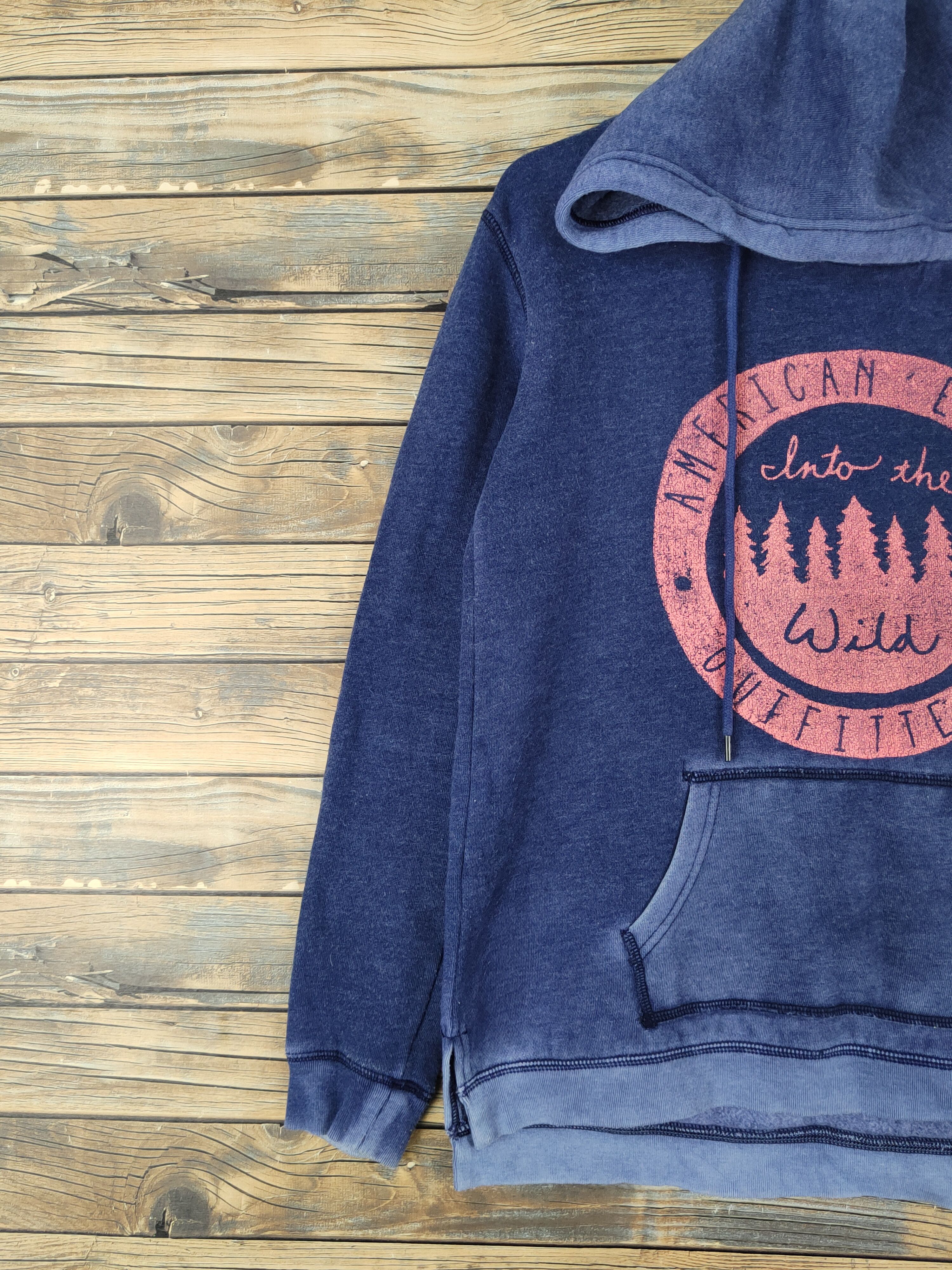American Eagle Outfitters × Japanese Brand × Vintage American Eagle Outfitters Navy Hoodie Sweatshirts #W1126 Size US S / EU 44-46 / 1 - 4 Thumbnail
