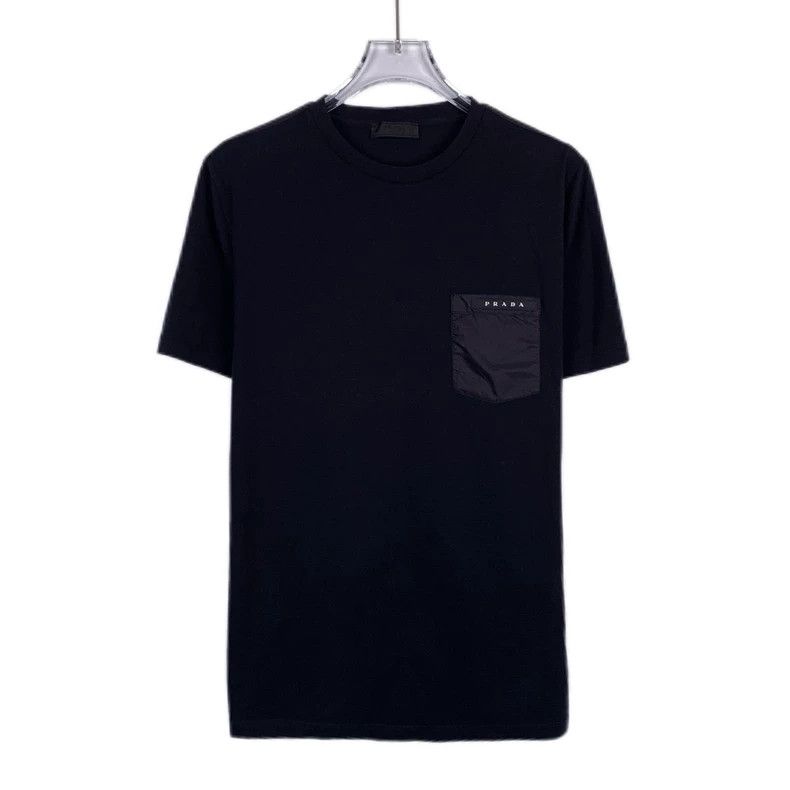 Prada Prada Logo letter dark blue round-neck cotton short-sleeved Size US S / EU 44-46 / 1 - 1 Thumbnail