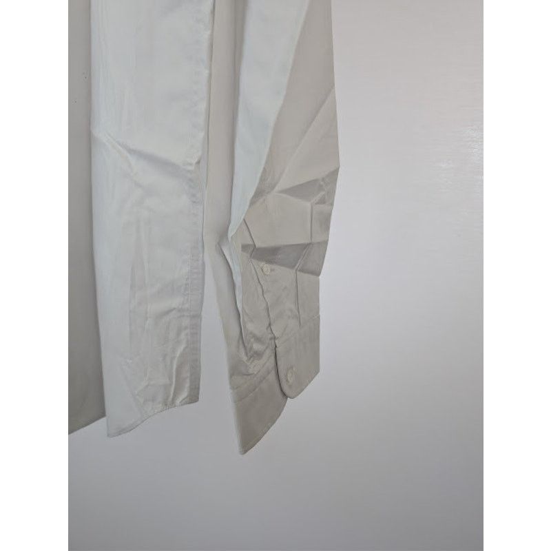 Raf Simons o1rshd1 Long Sleeve Cotton Print Back Button Up Shirt White Size US L / EU 52-54 / 3 - 13 Thumbnail