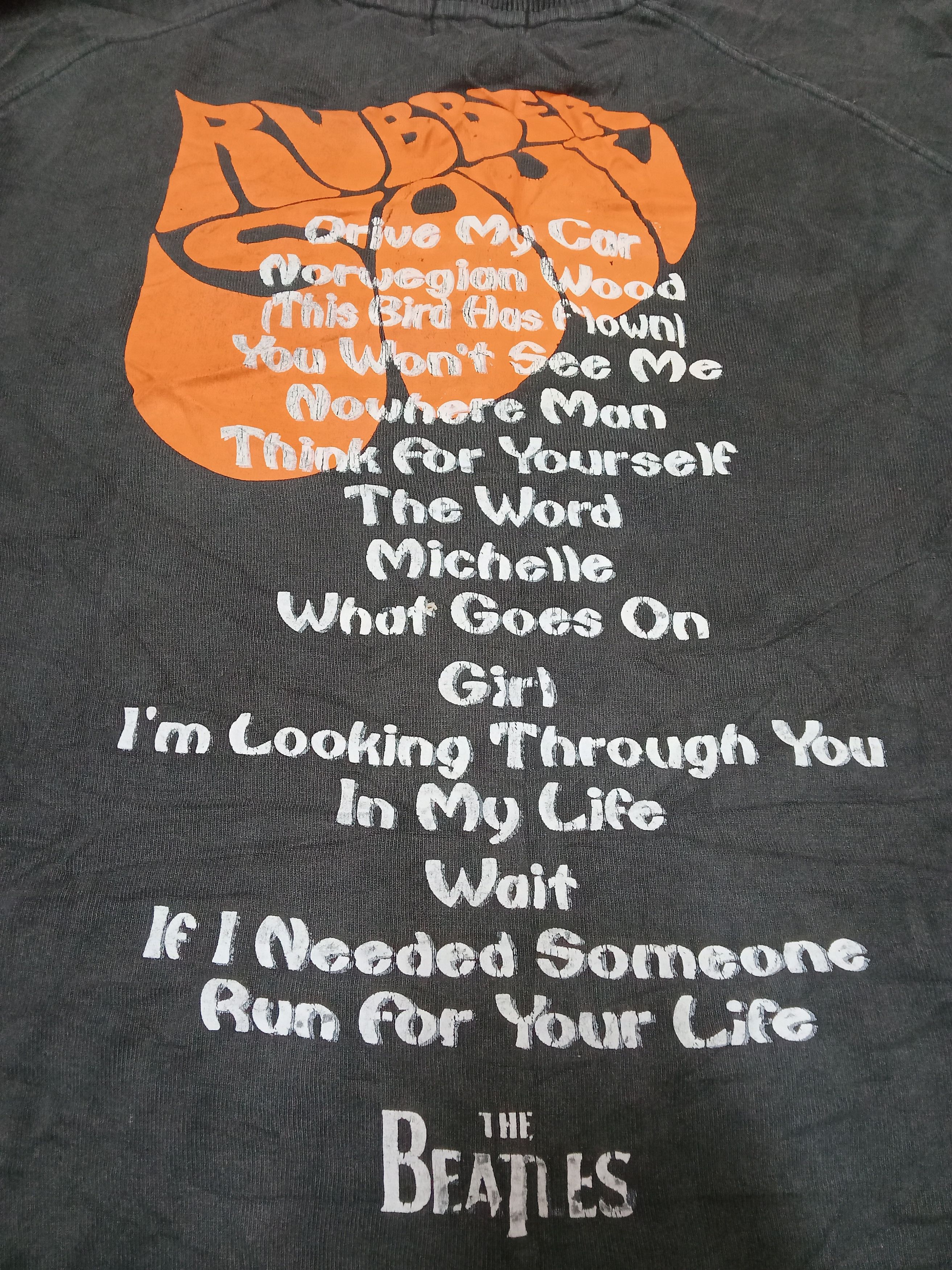 The Beatles Rubber Soul L/s Distressed T Shirt