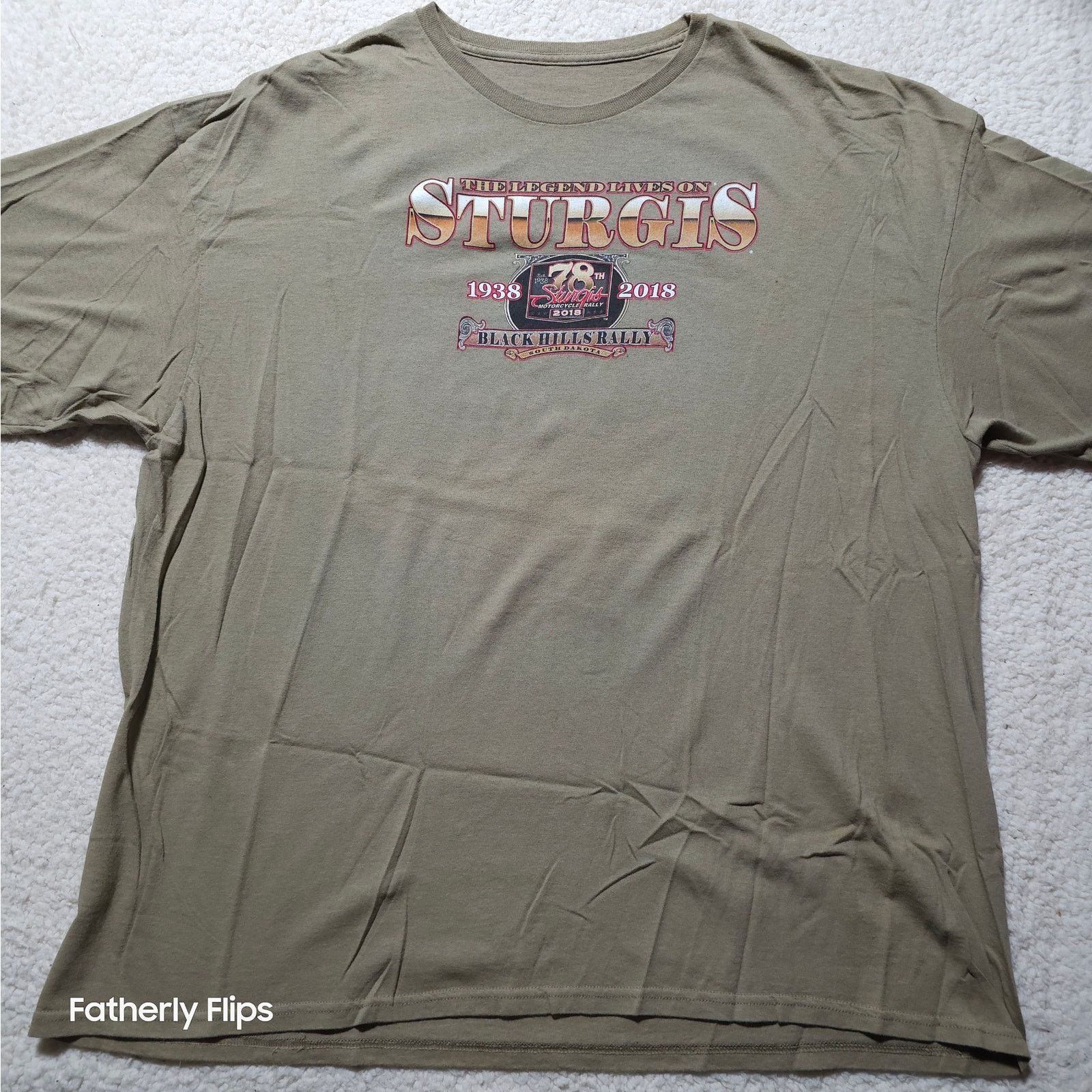 Hanes Sturgis 2018 Black Hills Rally 78th Anniversary Biker Shirt Size US XL / EU 56 / 4 - 5 Thumbnail