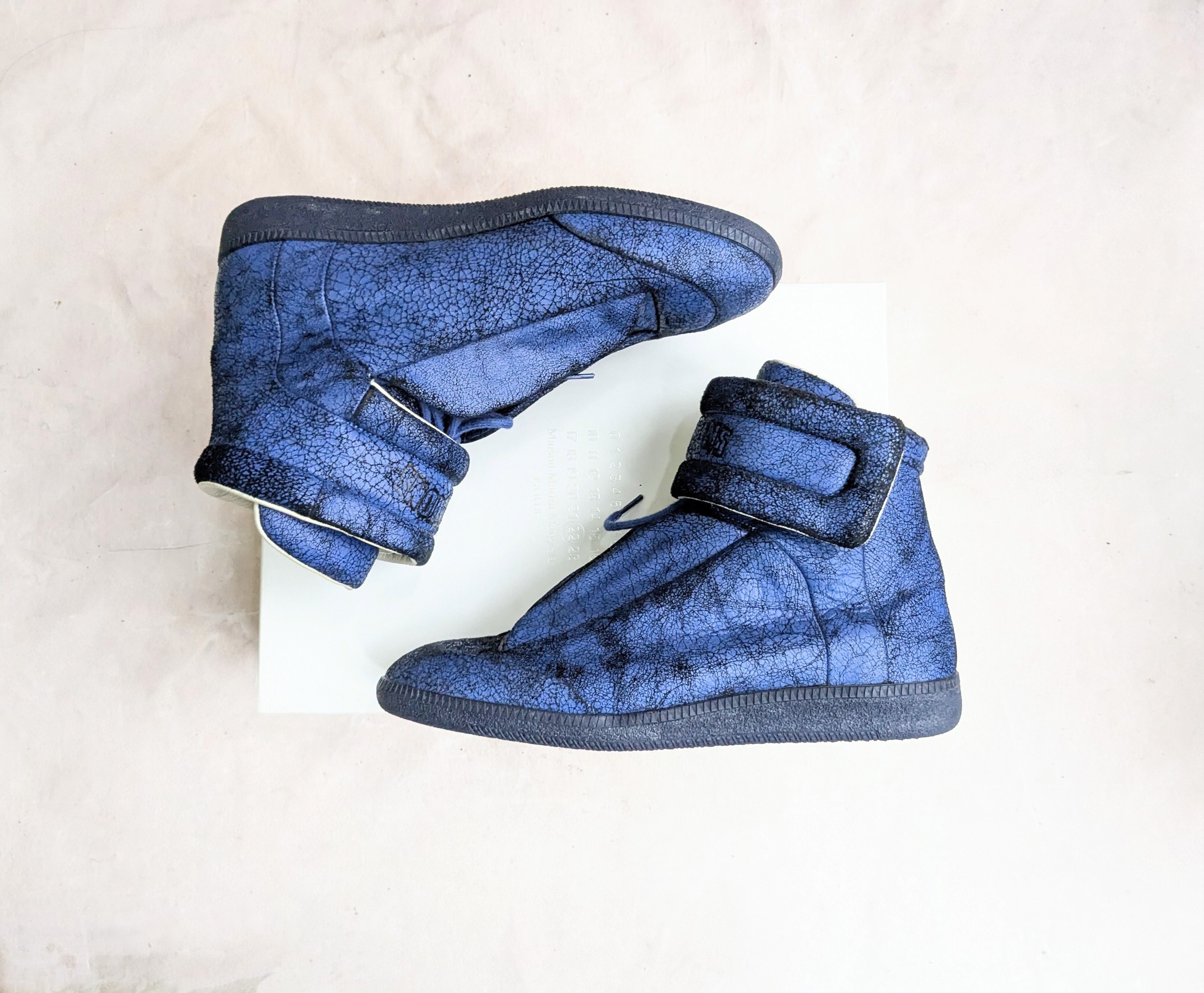 Maison Margiela Maison Margiela Future Blue 9 42 High Tops Leather Size US 9 / EU 42 - 1 Thumbnail