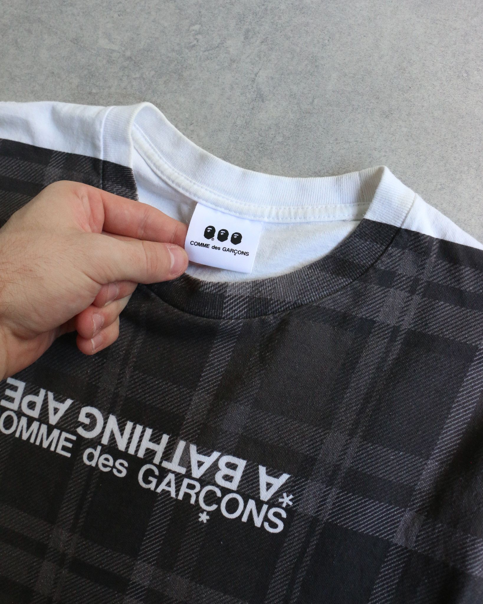 Bape × Comme des Garcons Bape Comme Des Garcons Trompe O'eil Tee Size US M / EU 48-50 / 2 - 4 Thumbnail