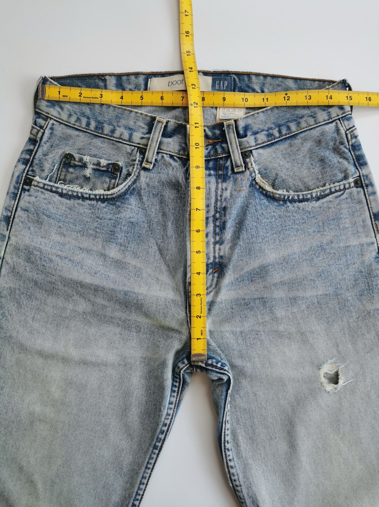 Gap Thrashed Distressed Boot Fit Gap Faded Denim Jeans Size US 30 / EU 46 - 9 Thumbnail